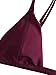 SweatyRocks Women's Sexy Bikini Swimsuit V Neck Fresh Leaves Print Swimwear Set Red L