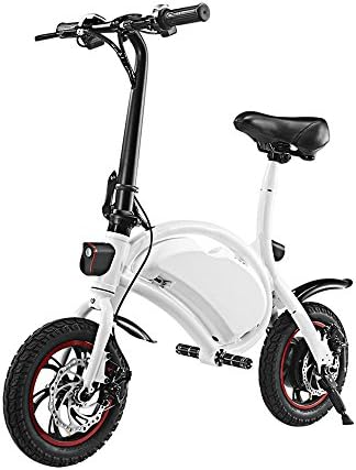 Garain Smart E-Bike – Folding Electric Bicycle Scooter with 12 Mile Range, 350W, Upgrade Technological App Speed Setting, Cruise Control Handlebar Display, Teens/Adults/Ladies E-Bike/Scooter (White)