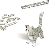 PIPEROID Animals White Cat 3D Puzzle DIY Craft Kit