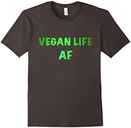 Mens Vegan AF Shirt Plant Based Life Clean Eating Raw Food Shirt Medium Asphalt