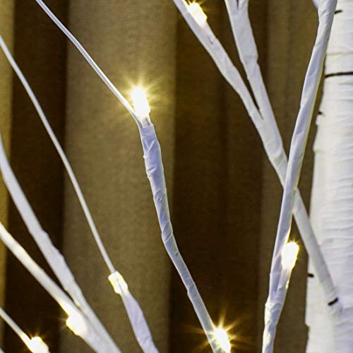 Twinkle Star Lighted Birch Tree 6 Feet 96 LED for Home Wedding Festival Party Christmas Decoration - //medicalbooks.filipinodoctors.org