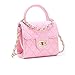 Pinky Family Fashion Kids Toddler Handbags PU Leather Crossbody Bags Gifts for Girls (Pink)