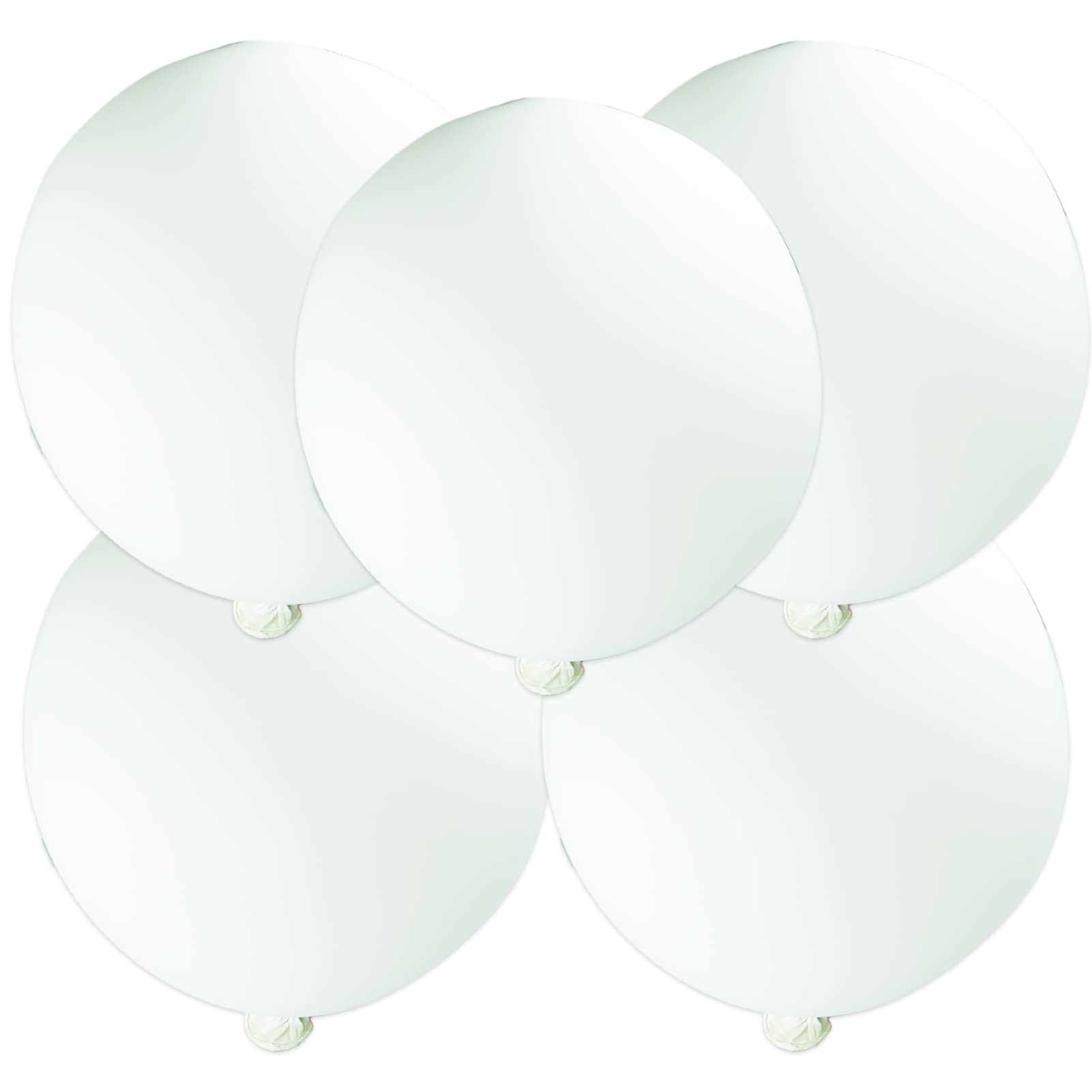 5 Pcs 36 Inch Extra Large & Thick White Balloons - Giant Round Latex Balloons for Photo Shoot, Birthday, Wedding, Party, Bar, Festival, Event, Carnival Decorations