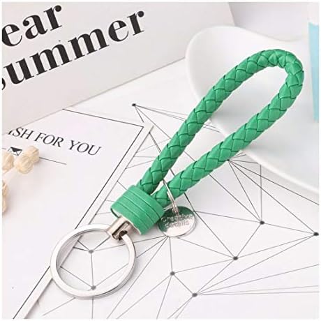 MNCJD Keychain Men Women'S Braided Leather Strap Universal Car Key Chain Ring