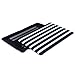 HDE Plastic Hard Shell Case and Keyboard Cover for MacBook Air 11 Inch (Models: A1370/A1465), Black and White Stripes