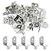 Wobe 50pcs 6mm L-Shaped Shelf Support Furniture Cabinet Closet Shelf Bracket Pegs with Hole, Nickel Plated Bracket Style Cabinet Shelf Support Pegs Stainless Steel for Wardrobe Display Stand
