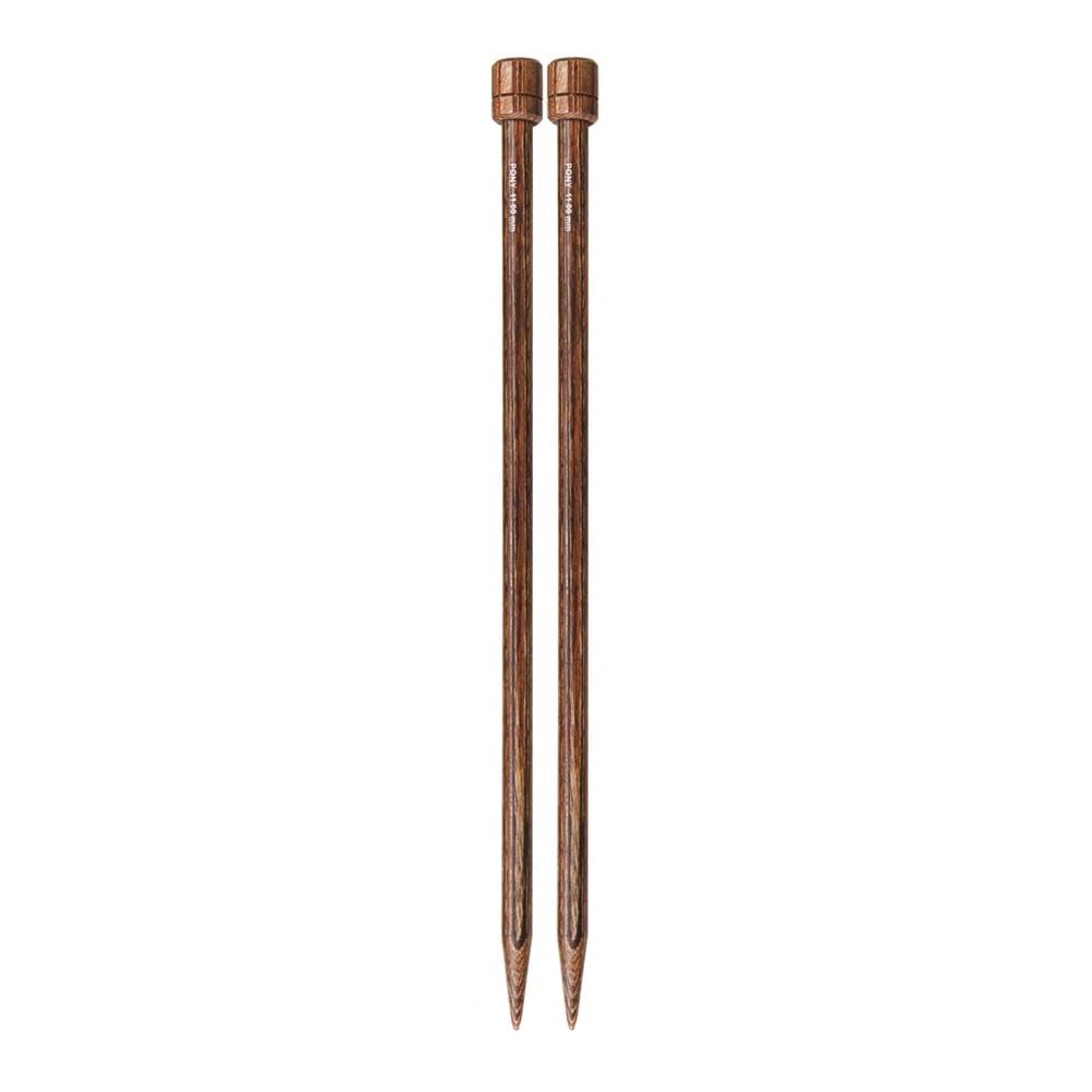 Pony Perfect Single Pointed Wooden Needles 35cm 11mm - 1pc