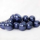 50pcs Metallic Navy Blue Balloons Luminous Dark Blue Balloons 10inch Wedding Bridal Shower Birthday Party Decoration
