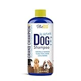 Blue Gold All Natural Dog Shampoo Puppy Shampoo. Deodorizing Antibacterial Anti-Fungal Dog Shampoo for Itchy Dog Skin, Dog Allergies, Dog Dandruff, Dog Shedding, Dog Mites Fleas Ticks Lice Mange.
