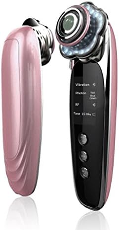 OWLCE Mesotherapy Electroporation RF Face Beauty Massage Radio Frequency LED Photon Face Skin Rejuvenation Remove Wrinkle (Pink)