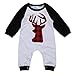 Canis Unisex Newborn Baby Boys Girls Christmas Romper Long Sleeve Lattice Deer Jumpsuit (12-18M, Black)