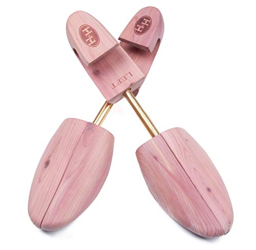 Cedar Shoe Tree Men - H&H Men's Adjustable Split Toe Cedar Shoe Tree with Wide Hook Heel (X-Large / 11.5-13.5 US)