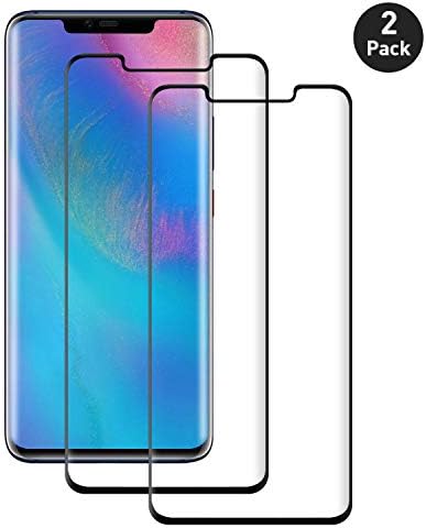 IRENE Mate 20 Pro Screen Protector, [3D Curved] [Full Coverage] Tempered Glass, [9H Hardness] [Scratch Resist][Bubble-Free] HD Clear Protective Film for Huawei Mate 20 Pro - 2 PACK
