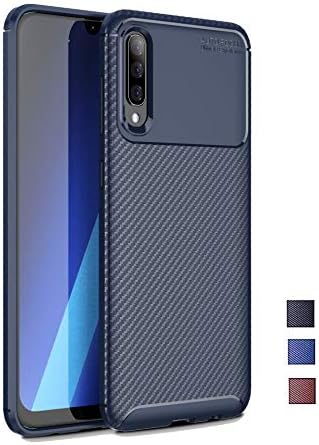 Galaxy A70 Case,Turphevm Slim Lightweight Soft TPU Case Flexible Scratch Resistant Shock Resistant Anti-Fingerprint Protective Cover for Samsung Galaxy A70(2019) (Navy Blue)