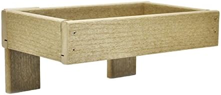 Backyard Boys Woodworking GS44WW Window Mount Tray Feeder, Weatherwood