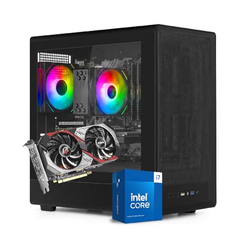 Nuwo i7 Fixed Gaming PC up to 4GHz | 16GB RAM DDR4 | 1TB SSD | Radeon RX 5600 6GB | Windows 11 Pro Pre-Installed | Desktop Gaming Computer | Wifi Ready | Ready to Use | Spider