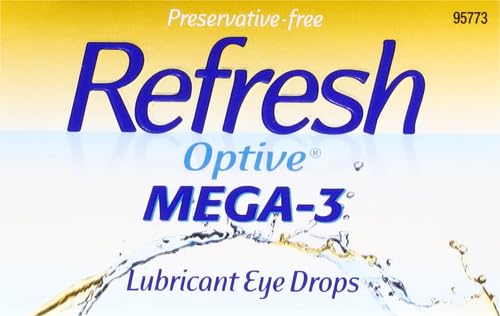 REFRESH OPTIVE MEGA-3 LUBRICANT EYE DROPS FOR DRY EYES, PRESERVATIVE-FREE, 0.01 FL OZ SINGLE-USE CONTAINERS, 30 COUNT