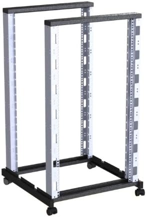 21U 482.6mm (19") Open Frame Rack Enclosure - 600mm Depth - Light Grey - Server Network Cabinet