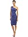 PattyBoutik Women One Shoulder Cocktail Dress (Medium Sapphire Blue Medium)
