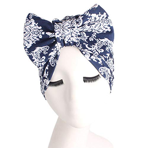 Women Hats Fashion, ZOMUSAR Women Retro Country Garden Printing Bow Hat Turban Brim Pile Cap (G)