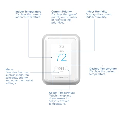 Honeywell Home T9 WIFI Smart Thermostat, Smart Room Sensor Ready, Touchscreen Display, Alexa and Google Assist - View 16