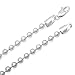 4mm Solid 925 Sterling Silver Pallini Style Bead Italian Crafted Chain + Microfiber Jewelry Polishing Cloth