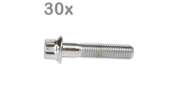 30 tornillos de llanta M7 x 32 de acero cromado para llantas ...