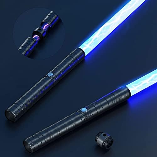 Arabest 2in1 Lightsabers, 2 Pack Rechargeable Cosplay Lightsaber Toy, 7 RGB Color Changeable