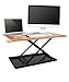 Stand Up Desk Store AirRise Standing Desk Converter – Adjustable Height, Single Tier, 32 Inches Long, Teak