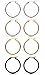 FIBO STEEL 4 Pairs 4 Colors Stainless Steel Small Hoop Earrings for Women Girls Huggie Earrings 25MM