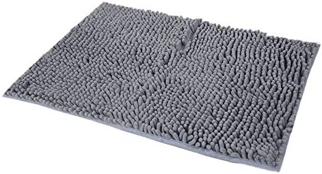 HibiscusElla 40x60CM Large Size Solid Color Microfiber Chenille Bathroom Floor Mat Doormat