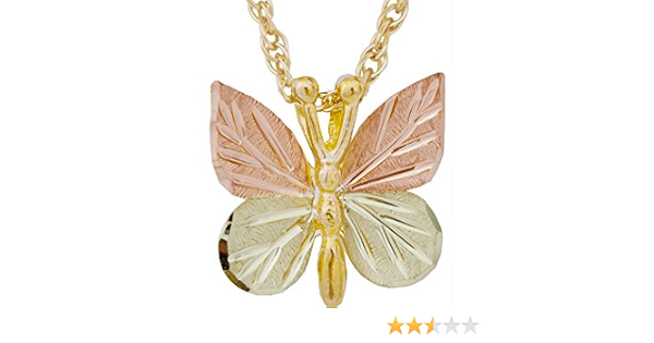 Black Hills Gold Butterfly Necklace 