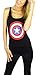 Marvel Womens Captain America Shield Tank Top (Shield Black, Large)