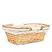 Wicker Basket Gift Baskets Empty Willow Woven Picnic Basket Easter Candy Basket Storage Basket Wine Basket with Handle Egg Outdoor Camping (Little Flowers)