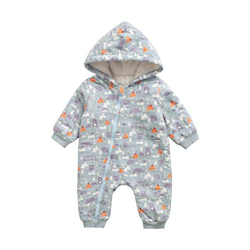 Mandy Toddler Boy Kids Winter Hoodies Outwear Overcoat Baby Boys Dress for Girls Clothes Outfits❤,Casual Jacket Winter Warm Parka Outwear with Pocket Overcoat Puffer Jumpsuit❤Blue❤❤12-18M