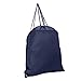 DALIX Sock Pack Drawstring Backpack Bag Sack in Navy Blue
