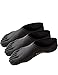 HASLRA No Show Non-Slip Excellent Stretch Premium Toe Socks 3 Pairs (Charcoal-L)