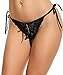 Avidlove Lady's Sexy No Crotch Underwear Lace Panties Mesh Bikinis Black M