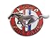 Vintage Ford Mustang Logo Shaped & Embossed Metal Wall Decor Sign, Heavy Gauge .35mm Iron, Sawtooth Hanger On Back for Displaying,