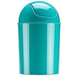 Umbra Mini Waste Can 5L with Swing Lid, Surf Blue