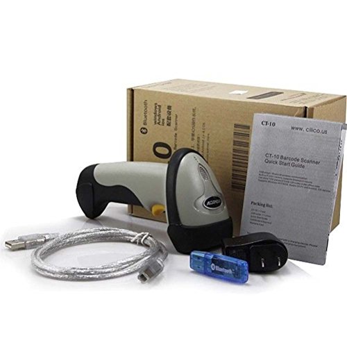New Bluetooth BT 2.4G Wireless&Wired CCD USB Barcode Scanner Scan Gun Label Reader B for Windows+Android+iOS