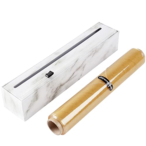 Chicwrap Marble Refillable Plastic Wrap Dispenser
