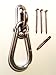 Stainless Steel Eye Pad Anchor Mount with Carabiner - 600 pound working weight (Oblong)
