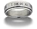 FORGIVEN JEWELRY RSS7 I Can Do All Things Stainless Steel Spinner Ring size 6-Christian Jewelry