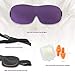 ROVAZO - 3D Sleep Mask and Ear Plug Travel Set 2 Pack – Super Soft Contoured Adjustable Black Out Eye Shades - Premium, Comfortable Silicone Ear Plugs - for Planes and Naps - Bonus Pouch