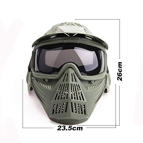 image for Anyoupin Paintball Mask, Airsoft Mask Full Face with Goggles Impact Re