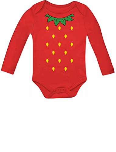 Babies Strawberry Costume Halloween Outfit Infant Baby Long Sleeve Bodysuit
