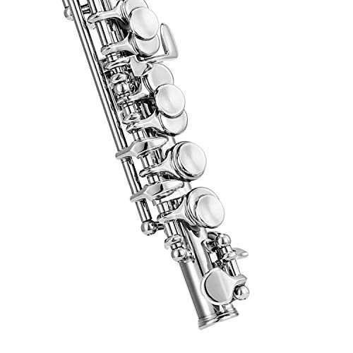 Eastar EPC-1 Nickel Plated Piccolo Key of C 2-Piece With Hard Case Fingering Chart, Cleaning Rod, Cloth, Swab and Gloves - Thumbnail 4