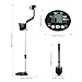 INTEY Metal Detector with LCD Showing Detecting Depth and High-accuracy Discrimination in Oxford Carry Bag (With Multi-function folding shovel) (Black)