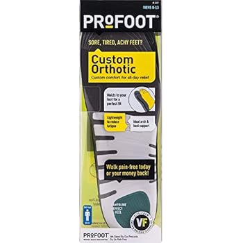 ProFoot Custom Orthotic Insole, Men's 8-13, 1 Pair